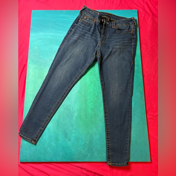 True Religion Jeans Indigo Denim Pants Jennie Curvy Mid Rise Skinny 33 - Picture 2 of 5